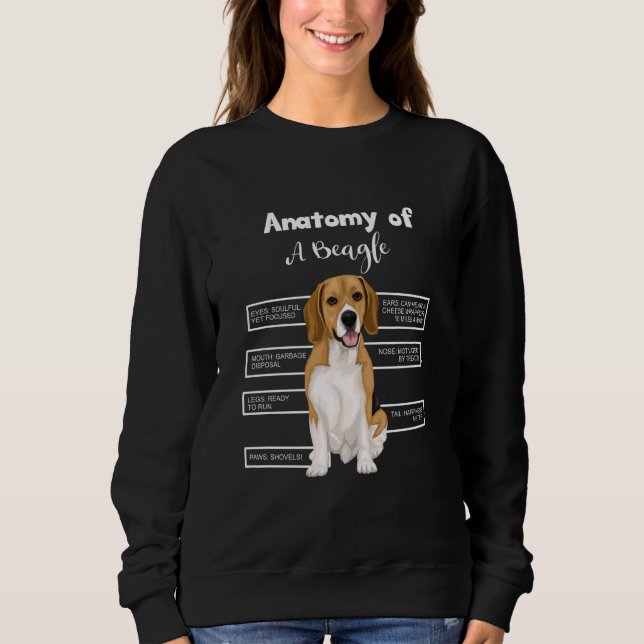 Anatomie eines Beagle Sweatshirt (Vorderseite)