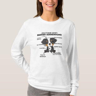 Anatomie eines Berner Hundes Niedliche Hunde Welpe T-Shirt