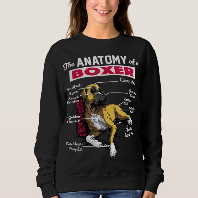 Anatomie eines Boxerdogs - Funny für Boxer Liebhab Sweatshirt (Vorderseite)