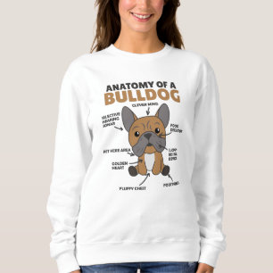 Anatomie eines Bulldoggen Hundes Sweatshirt