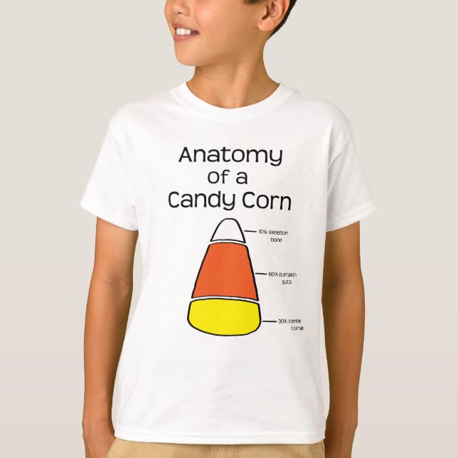 Anatomie eines Candy Corn T-Shirt (Vorderseite)