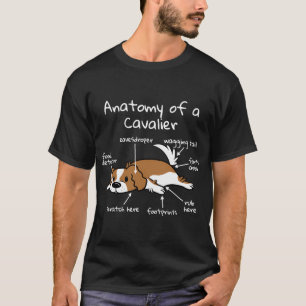 Anatomie eines Cavalier King Charles Spaniel Dog T-Shirt