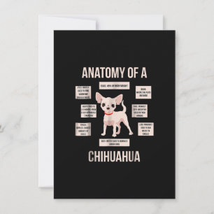 Anatomie eines chihuahua lustigen Welpengeschenks Dankeskarte
