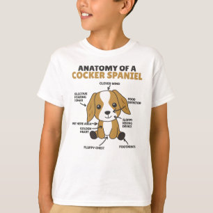 Anatomie eines Cocker Spanel Niedlich Hunde Welpe T-Shirt