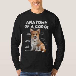 Anatomie eines Corgi-Corgi-Hundes-T-Shirts T-Shirt