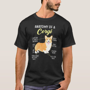 Anatomie eines Corgi-Hundefreundes T-Shirt