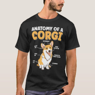Anatomie eines Corgi-Hundes Corgi T-Shirt
