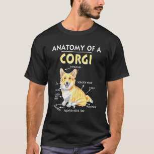 Anatomie eines Corgi-Hundes T-Shirt