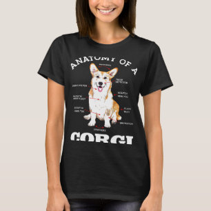 Anatomie eines Corgi-Hundes T-Shirt