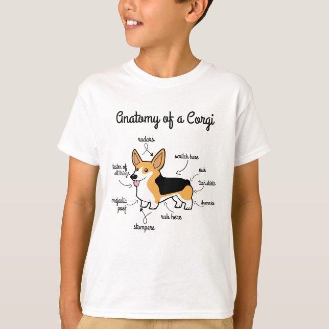 Anatomie eines Corgi T-Shirt (Vorderseite)