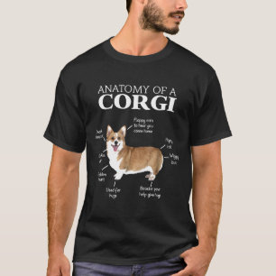 Anatomie eines Corgis Corgis Hund Welpe T-Shirt