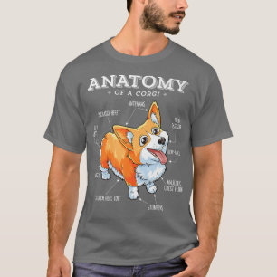 Anatomie eines Corgis, Funny Corgis Dog Puppy, Hun T-Shirt