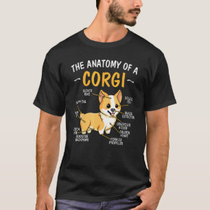 Anatomie eines Corgis für Hunde T-Shirt