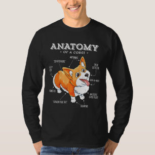 Anatomie eines Corgis-Hundes Welpen-T-Shirts T-Shirt