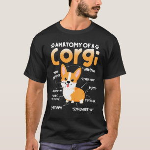 Anatomie eines Corgis Lustige Haustier-Hunde-Liebh T-Shirt