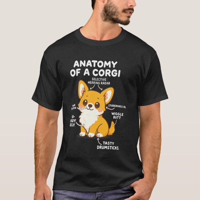 Anatomie eines Corgis T-Shirt (Vorderseite)