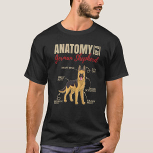 Anatomie eines deutschen Schäferhundes T-Shirt