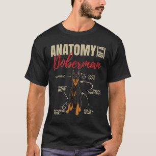 Anatomie eines Doberman Doberman Hundes T-Shirt