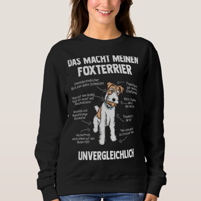 Anatomie eines Drahthaarfußterriers Sweatshirt (Vorderseite)