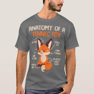 Anatomie eines Fennec für Niedliche Fennec-Feinde  T-Shirt