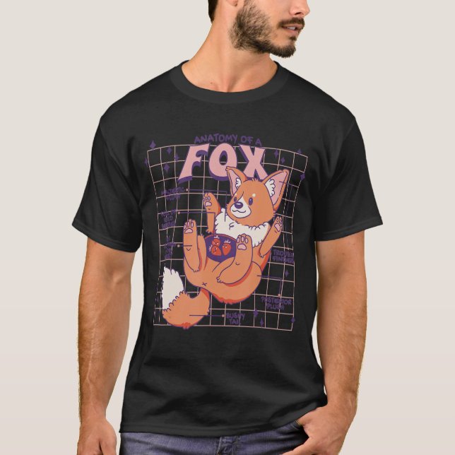 Anatomie eines Fox-Niedlich Fox-Designs T-Shirt (Vorderseite)