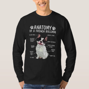 Anatomie eines französischen Bulldoggen-Hundes T-Shirt