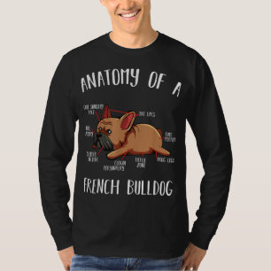 Anatomie eines französischen Bulldoghundes, French T-Shirt