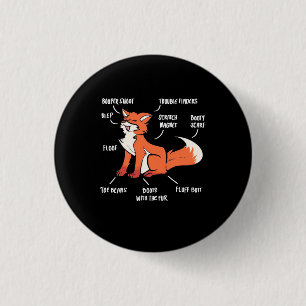 Anatomie eines Fuchses Button
