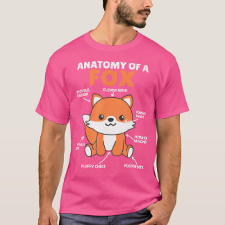 Anatomie eines Fuchses durch niedliche Fox-Erkläru T-Shirt