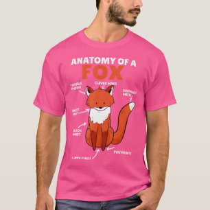 Anatomie eines Fuchses durch niedliche Fox-Erkläru T-Shirt