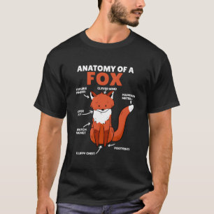 Anatomie eines Fuchses durch niedliche Fox-Erkläru T-Shirt