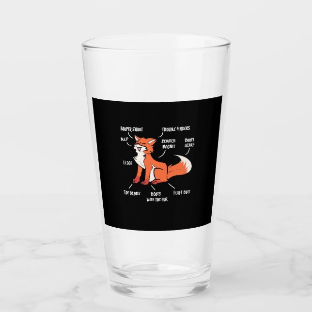 Anatomie eines Fuchses Glas (Vorderseite)
