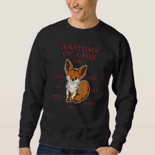 Anatomie eines Fuchses  Niedlich Süß Fleischfresse Sweatshirt