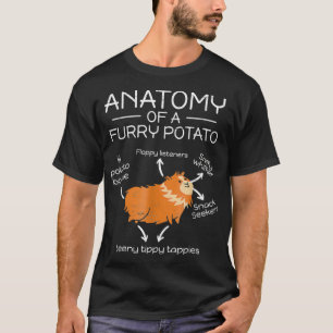 Anatomie eines Furry Potato Guinea Pig Rodent Whee T-Shirt