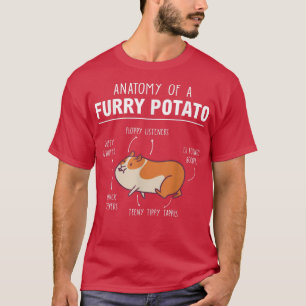 Anatomie eines Furry Potato Outfits für Guinea T-Shirt