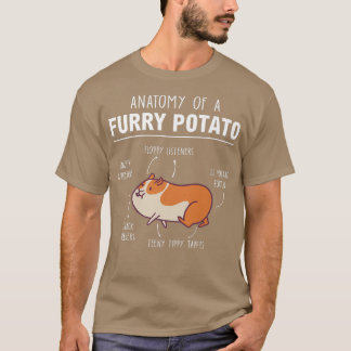 Anatomie eines Furry Potato Outfits für Guinea T-Shirt