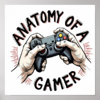 Anatomie eines Gamer-Retro-Gamer-T-Shirts für Vide