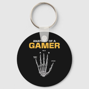 Anatomie eines Gamer Skeleton Hand Funny Video Gam Schlüsselanhänger