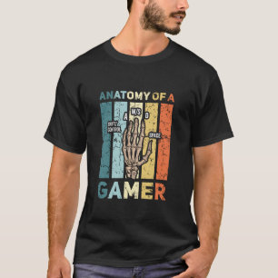 Anatomie eines Gamer Video Gamer Player Skeleton H T-Shirt