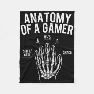 Anatomie eines Gamers - Gaming Video Game Lover Co Fleecedecke