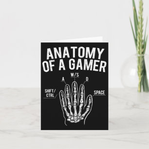 Anatomie eines Gamers - Gaming Video Game Lover Co Karte