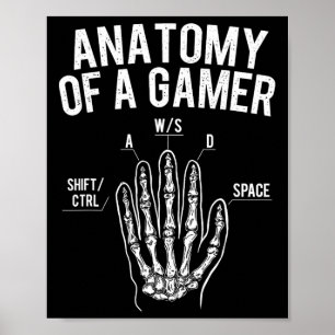 Anatomie eines Gamers - Gaming Video Game Lover Co Poster