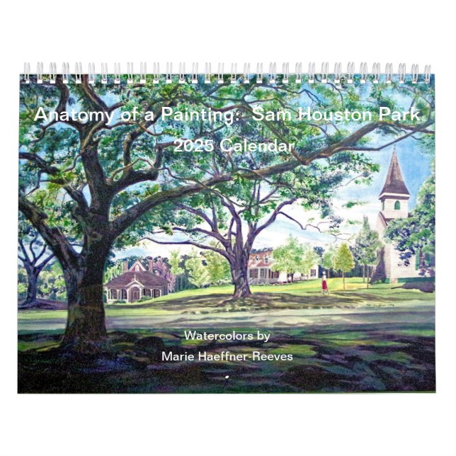Anatomie eines Gemäldes: Sam Houston Park 2025 Kalender (Titelbild)