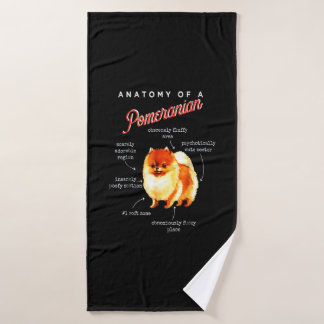 Anatomie eines Geschenks für eine weiche Spitz-Zon Badehandtuch