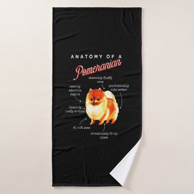 Anatomie eines Geschenks für eine weiche Spitz-Zon Badehandtuch (Badehandtuch)