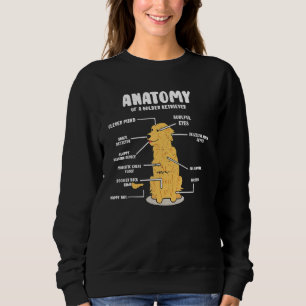 Anatomie eines Golden Retriever Retrohundes Sweatshirt