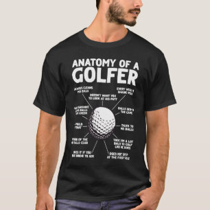 Anatomie eines Golfer Funny Golfing Vatertag Golf T-Shirt