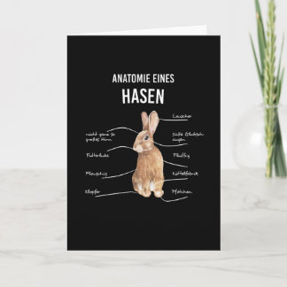 Anatomie eines Hasen-Kaninchen-Kaninchens Karte