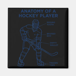 Anatomie eines Hockeyspielers lustiger Sport  Magnet