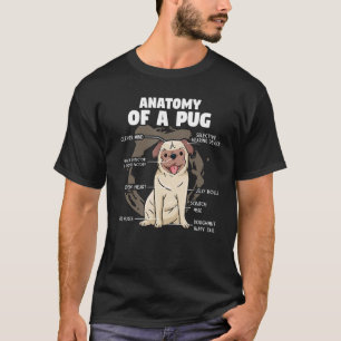 Anatomie eines Hundebüts eines Mops T-Shirt